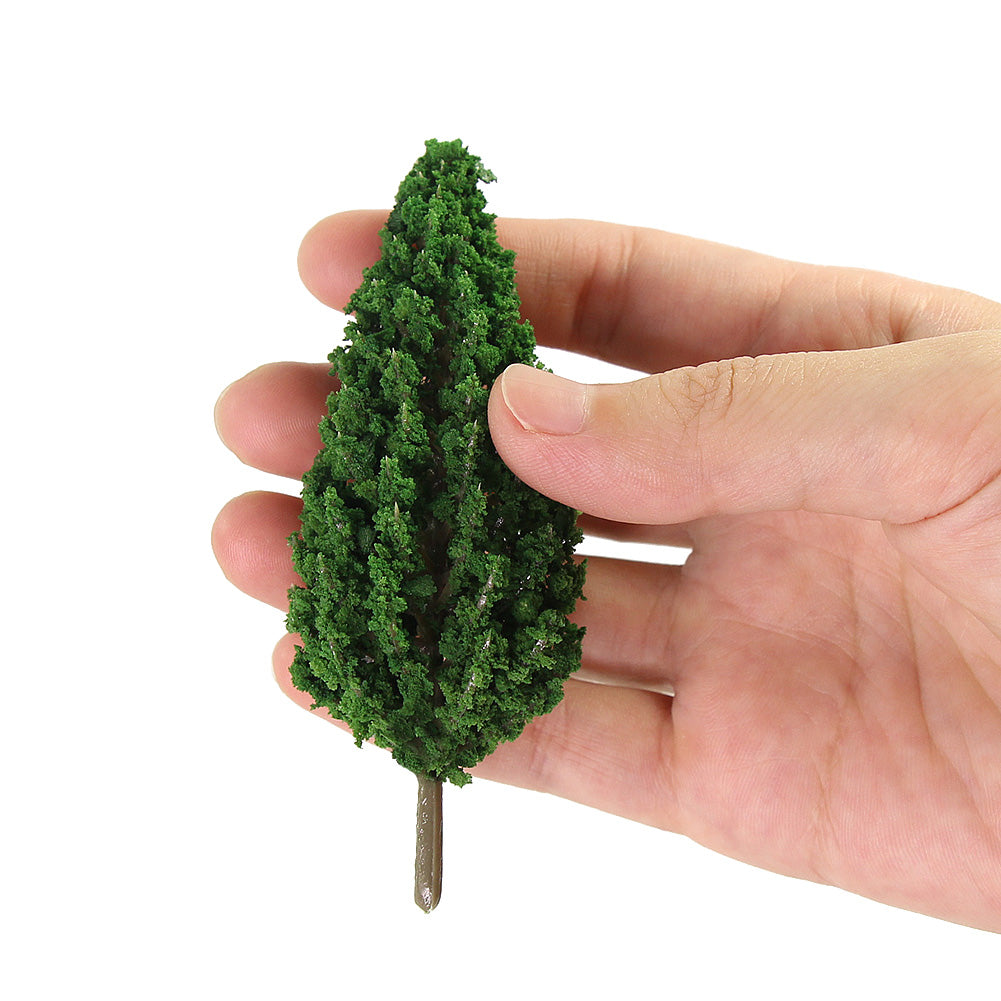 S9536 20pcs HO OO Scale 1:75 Model Train Pine Trees Green For Layout 85mm