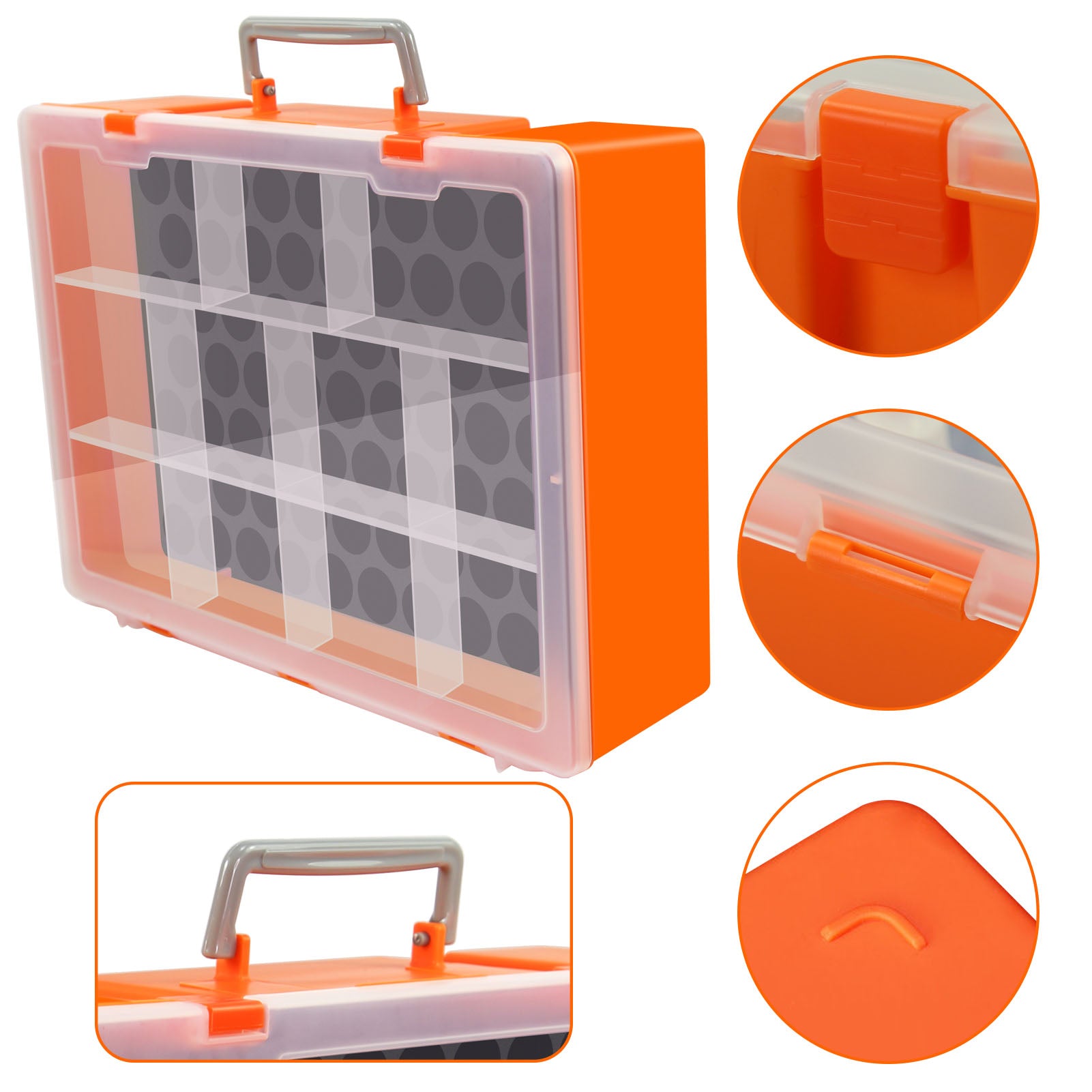 SN03S 1 Unit Model Paint Pigment Bottle Storage Suitcase Dual-layer Portable