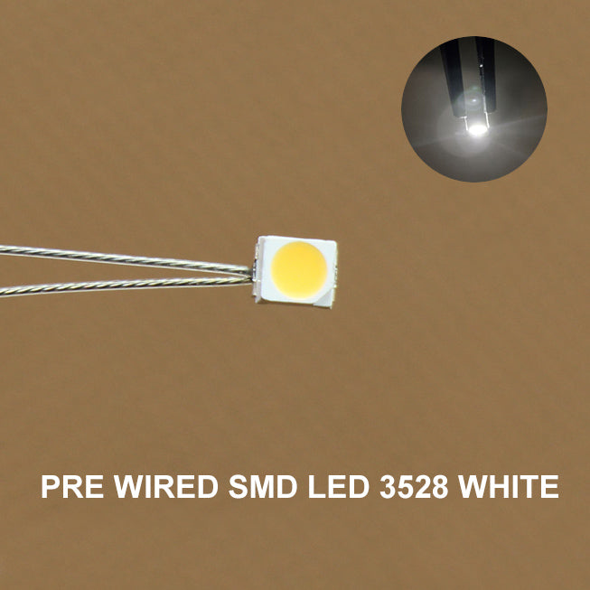 T3528 20pcs Pre-soldered micro litz Wire SMD LED 3528 Light