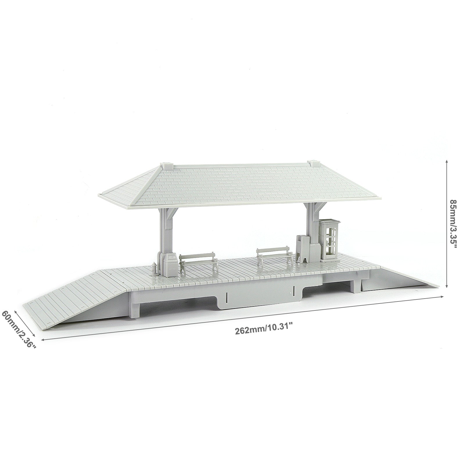 ZTHO01JJ 1 Unit HO Scale 1:87 Model Station Platform for Model Railraod Trackside