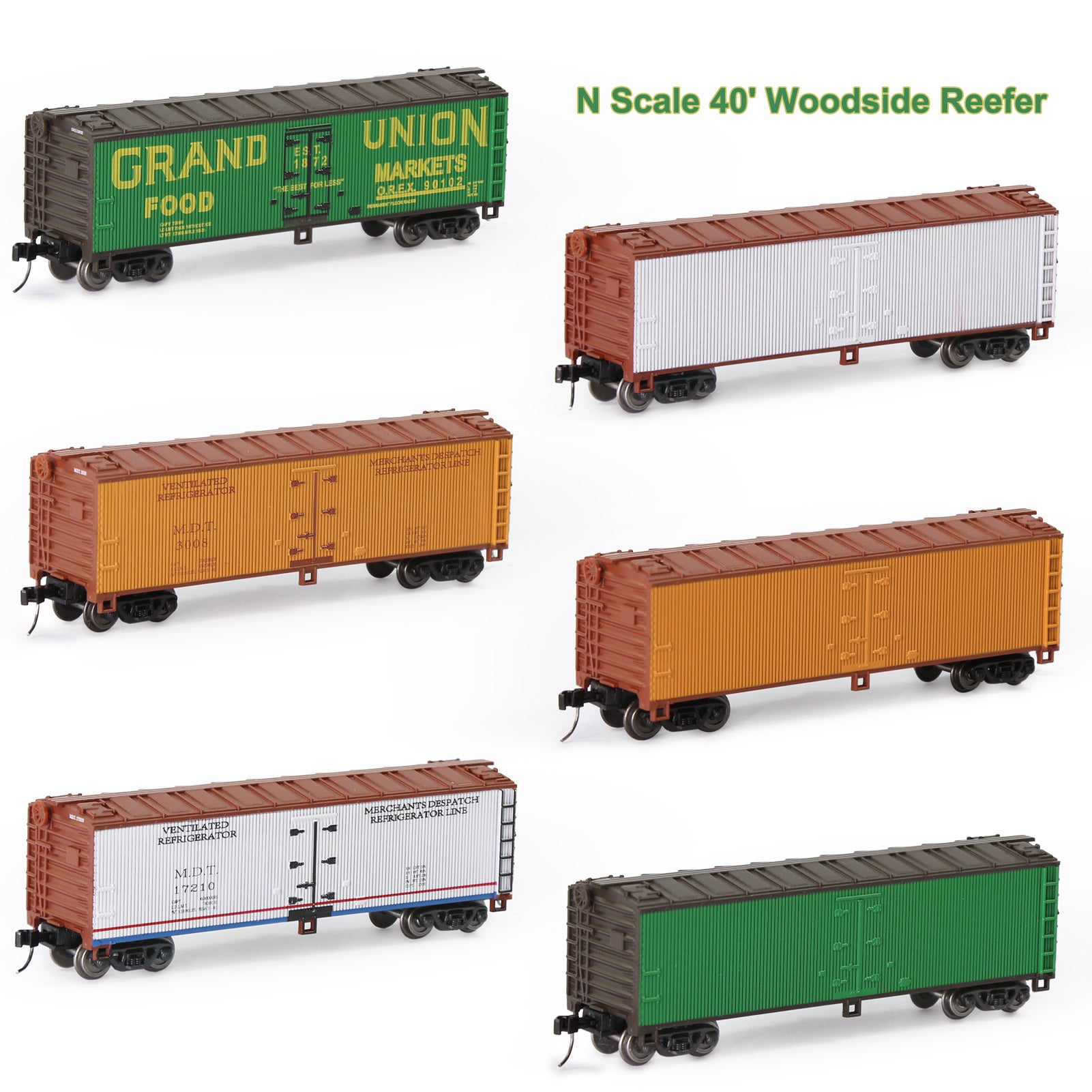 C15016 1pc N Scale 1:160 40ft Wood Side Reefer Boxcar