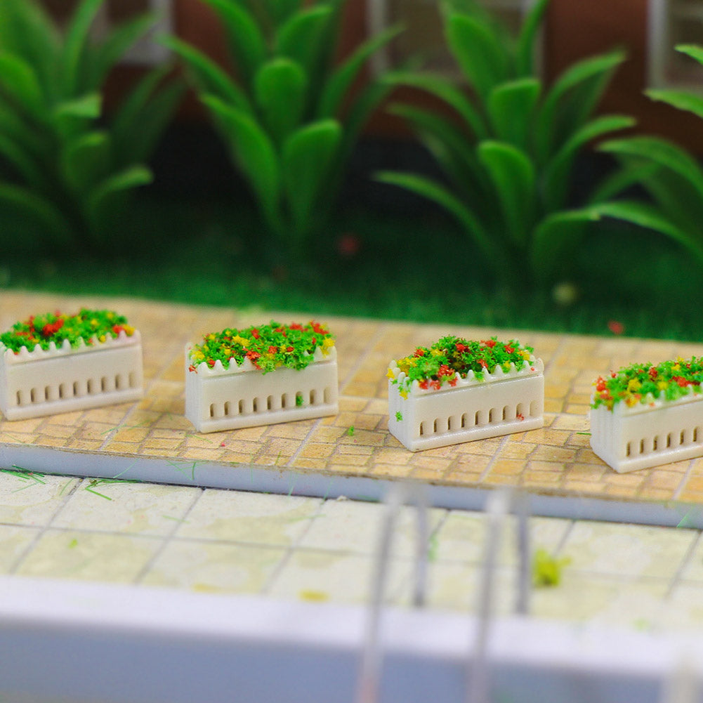 GY39150 12pcs N Scale 1:150 Rectangle Flowerbed Park Garden