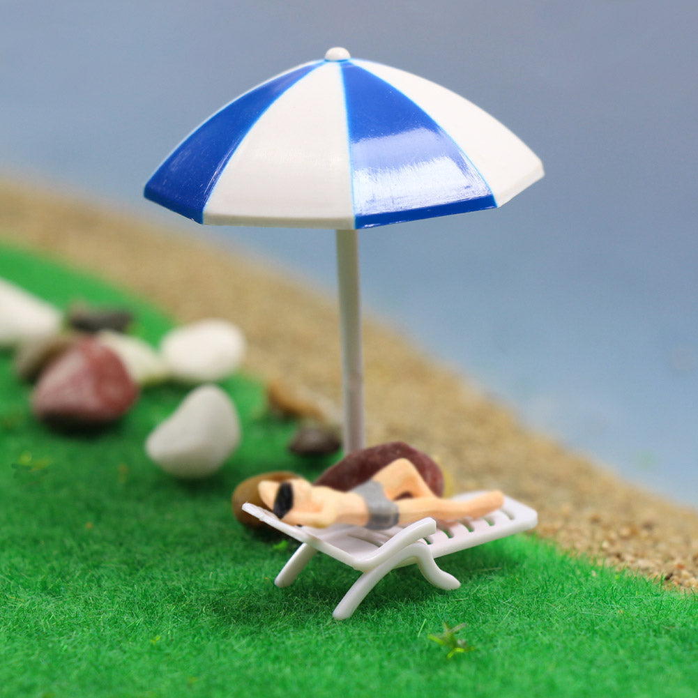 TYS14050 8pcs O Scale 1:50 Model Sun Loungers Beach Chairs Settee