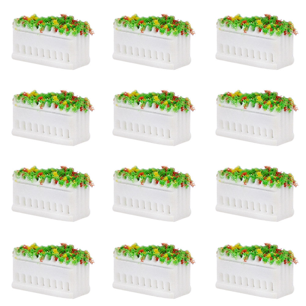 GY39150 12pcs N Scale 1:150 Rectangle Flowerbed Park Garden
