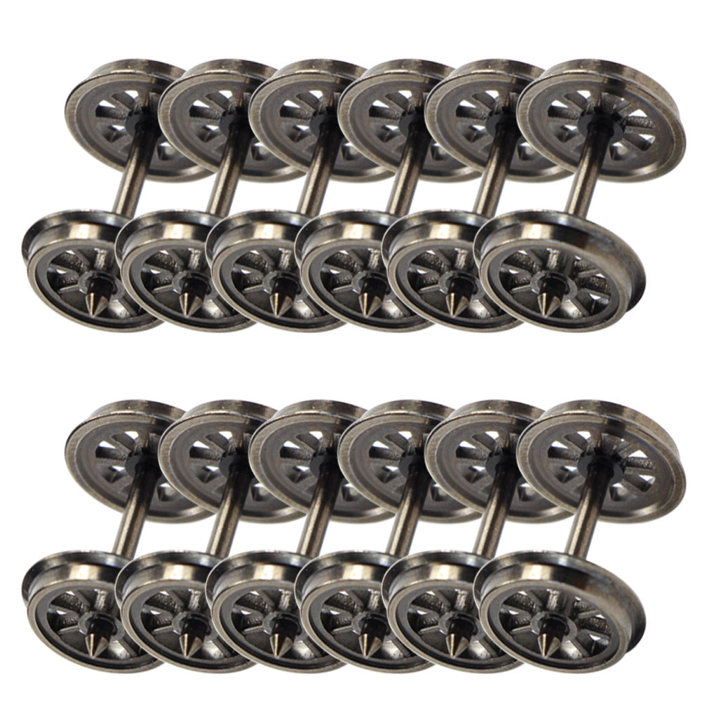HP1487 12pcs HO Scale 1:87 38'' Metal Spoked DC Wheels