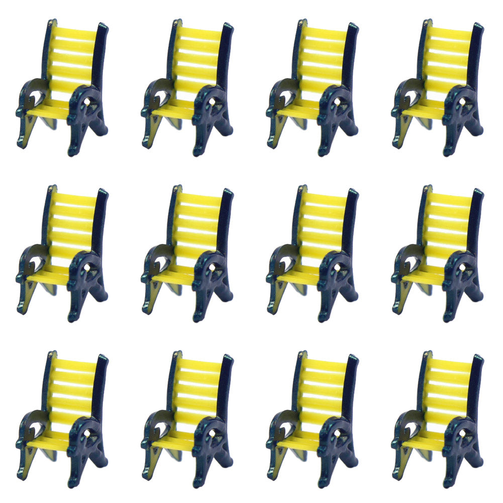 TYS18150 12pcs N Scale 1:150 Platform Leisure Chair