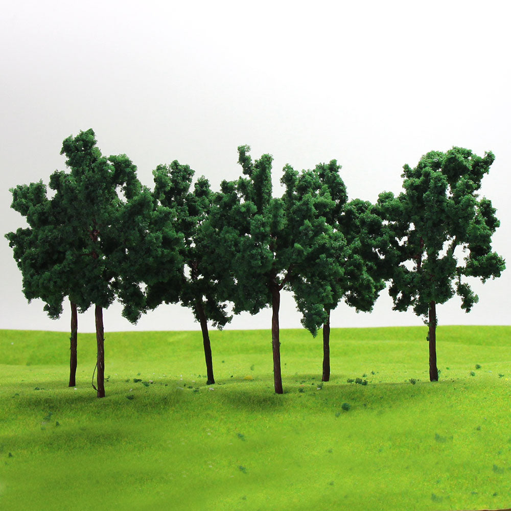 D11054 10pcs HO Scale 1:87 Model Roadside Trees