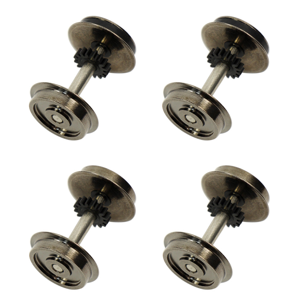 HP0187 2 Pairs HO Scale 1:87 Model Train 38'' Metal DC Wheels