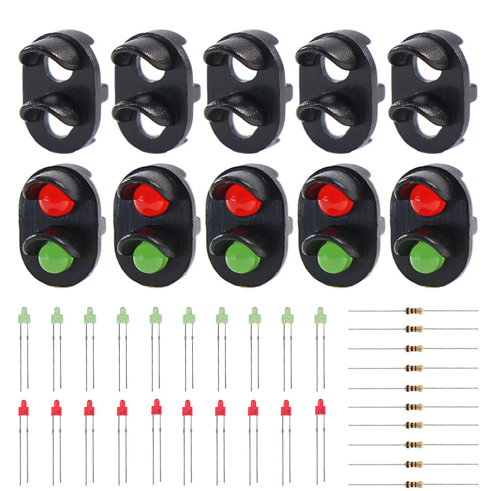 JTD12 10 sets N Z Scale Target Faces Railway Signal 2 Aspects LED