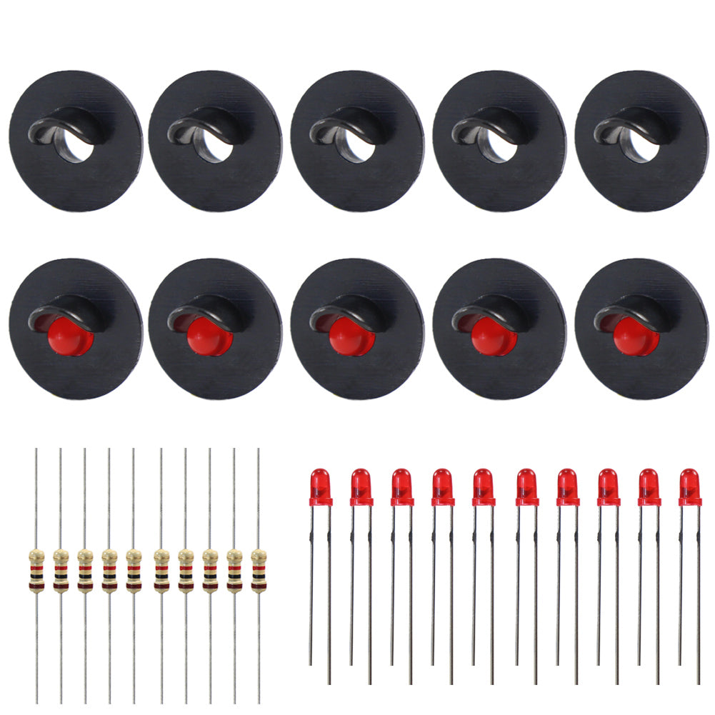 JTD16 10pcs HO OO TT Scale Target Faces Railway signal 1 Aspect LED