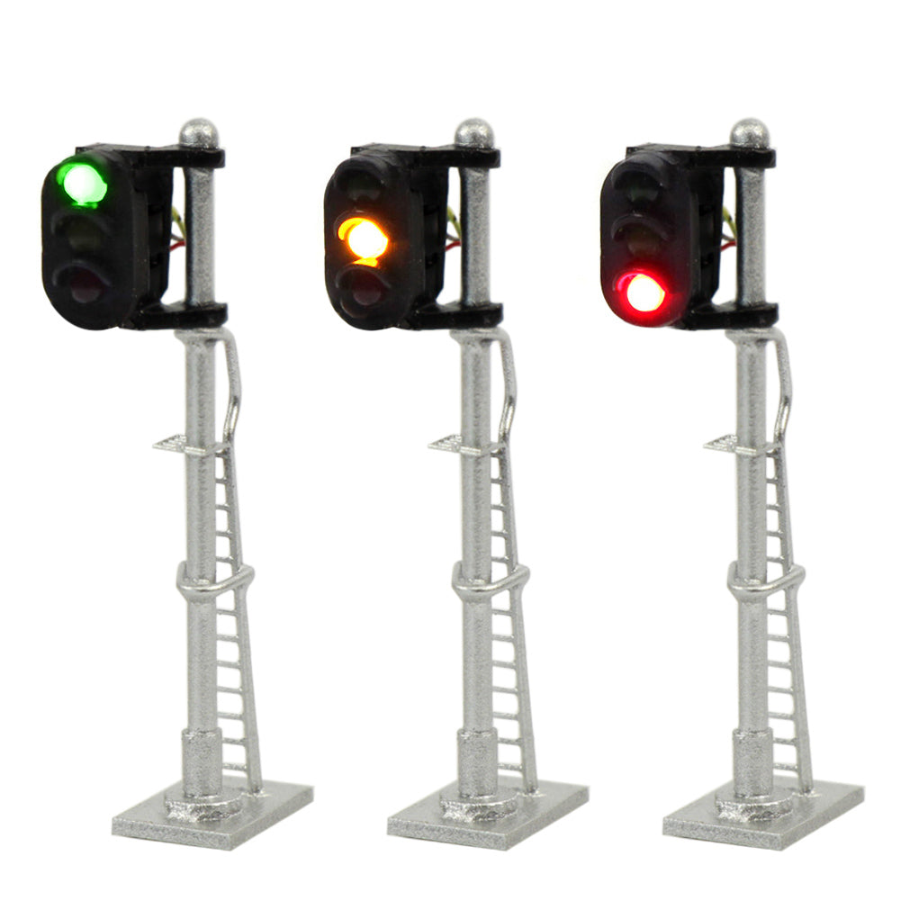 JTD1503GYR 3pcs N Scale 1:160 Model Signals Track Lights 3-LEDs
