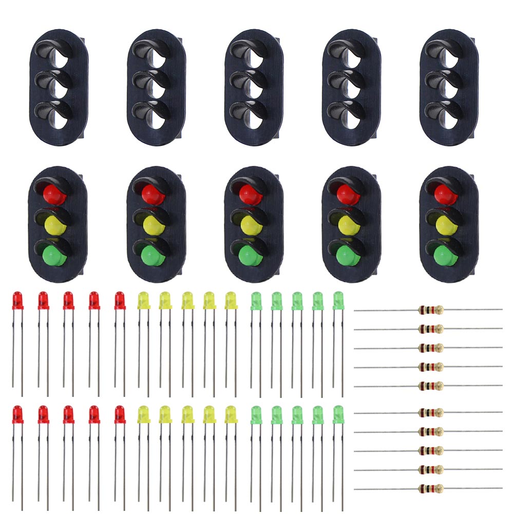 JTD18 10 Sets HO/OO/TT Scale Target FacesRailway Signal LEDs