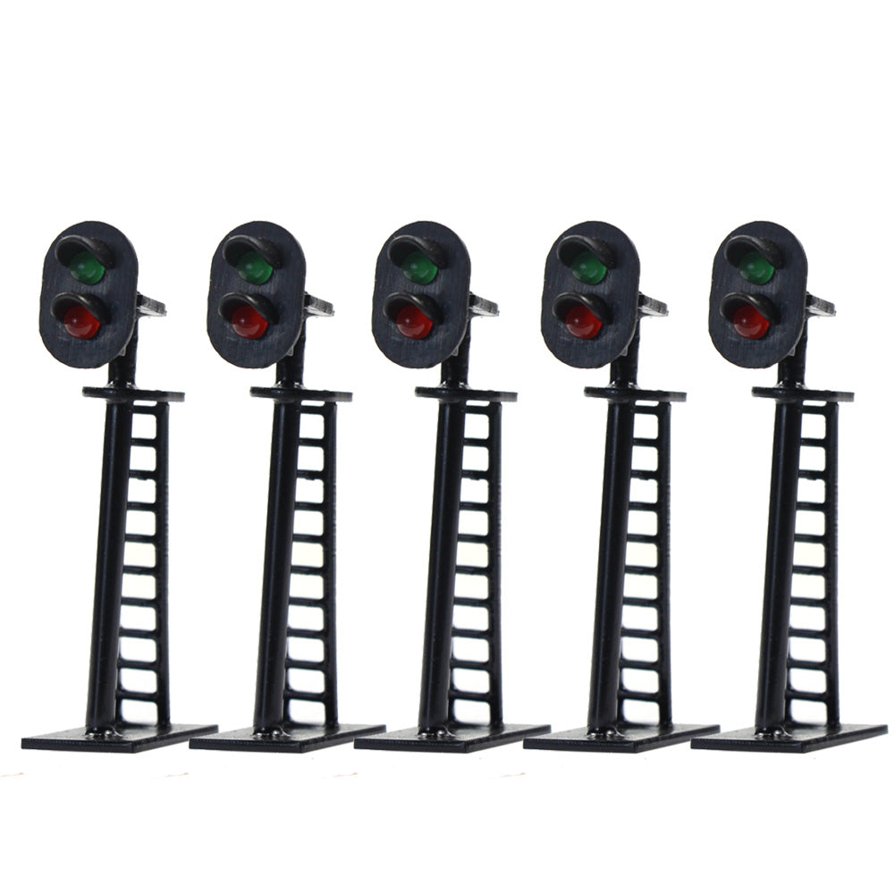 JTD05 5pcs N Scale 1:160 2-Light Block Signal Green/Red