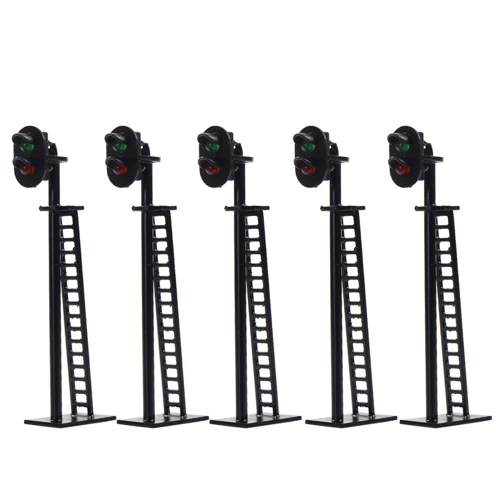 JTD03 5pcs 1:87 HO Scale 2-Light Block Signal Green/Red