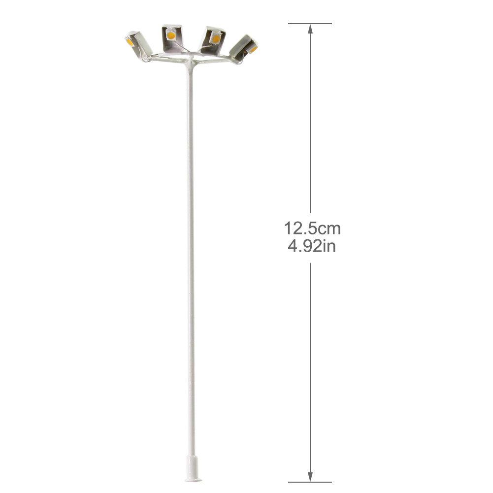 LSL05 5pcs OO/HO Scale Playground Lamps Yard Street Lights