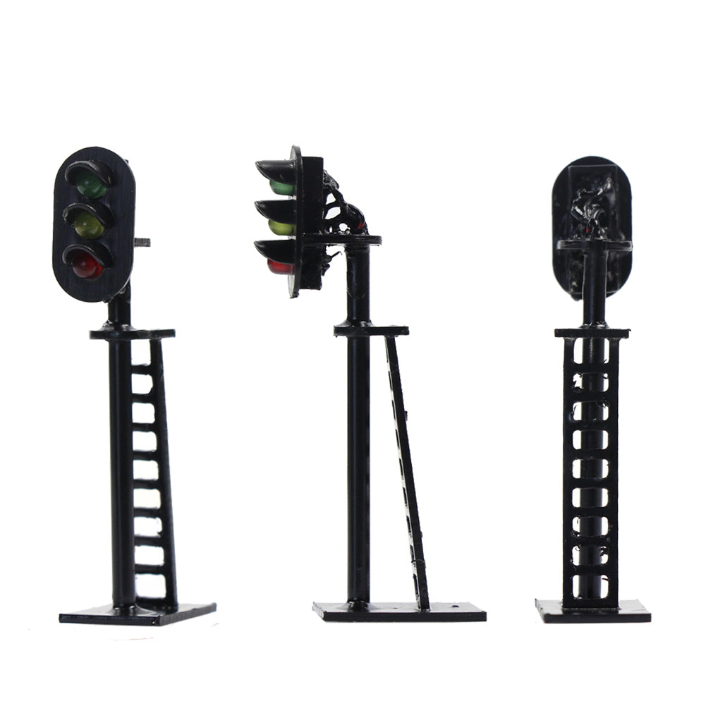 JTD06 5pcs N Scale 1:160 3-Light Block Signals G/Y/R LED