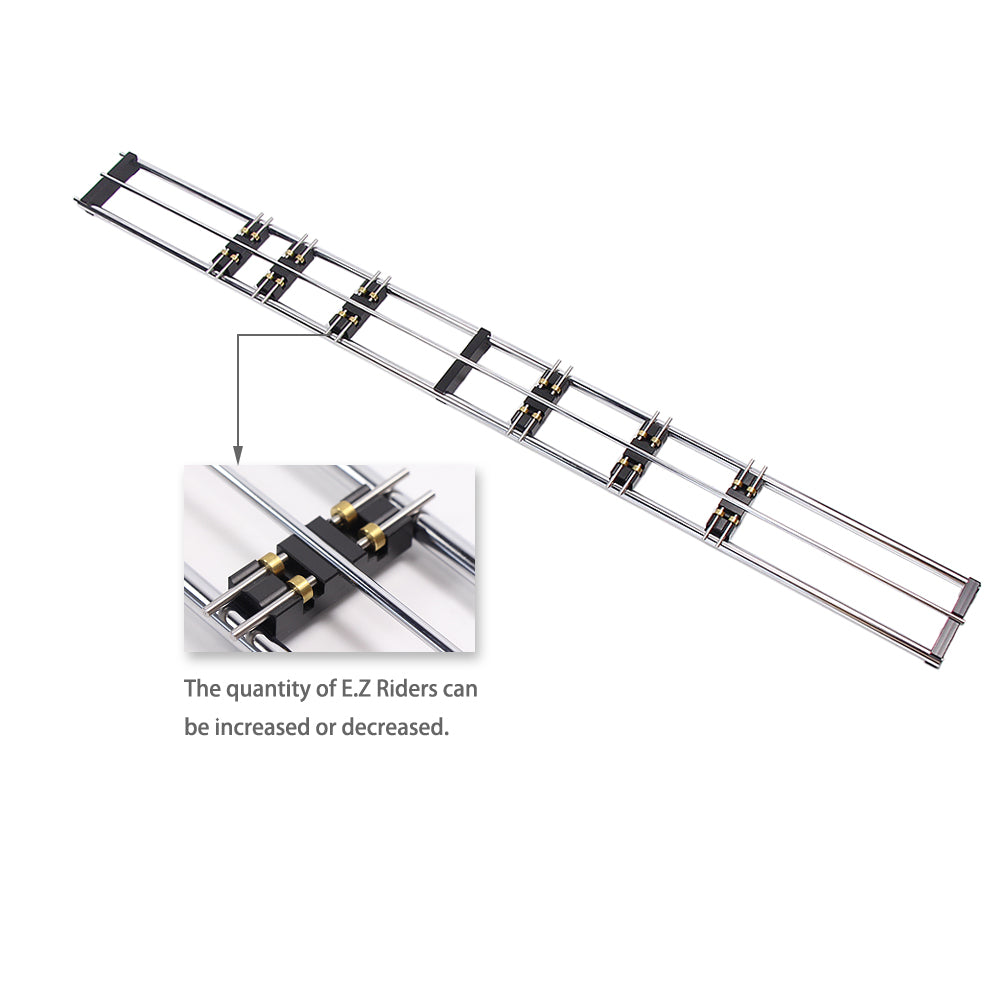 HP1387 HO Scale 1:87 E-Z Riders Standard Track Roller Test Stand with 6 Trolleys