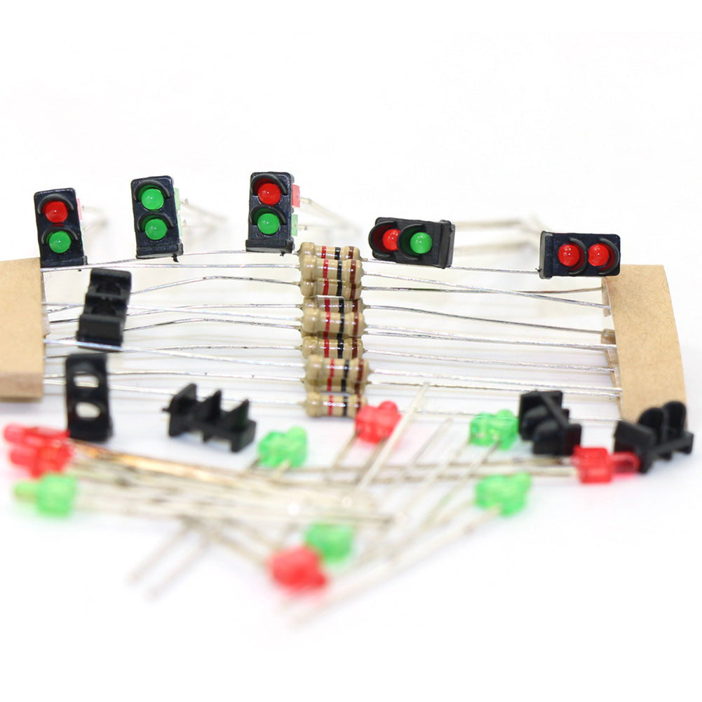 JTD14 10 sets N Z Scale Target Face Railway Dwarf Signal 2 Aspects LED