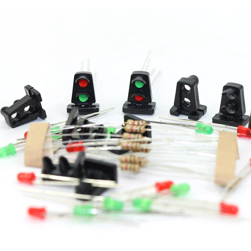 JTD21 10 sets HO/OO Scale Target Faces Railway Dwarf Signal 2 Aspects LED