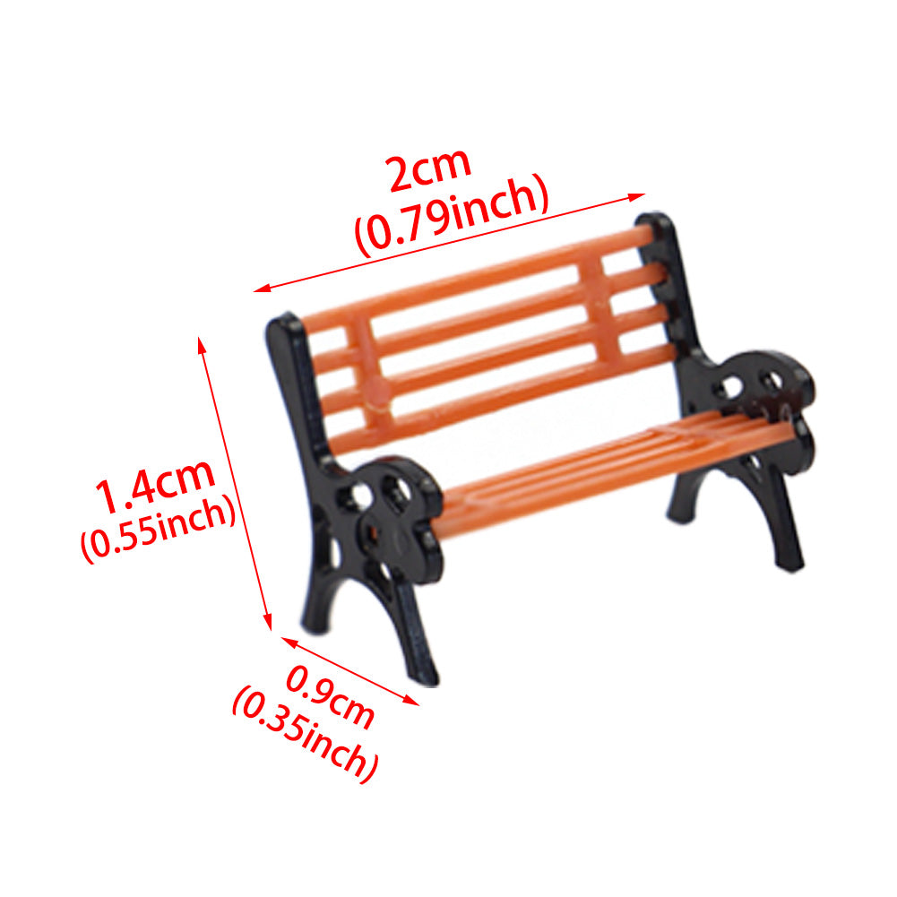 YZ87 20pcs HO/TT Scale 1:87 Park Garden Bench Chair Settee