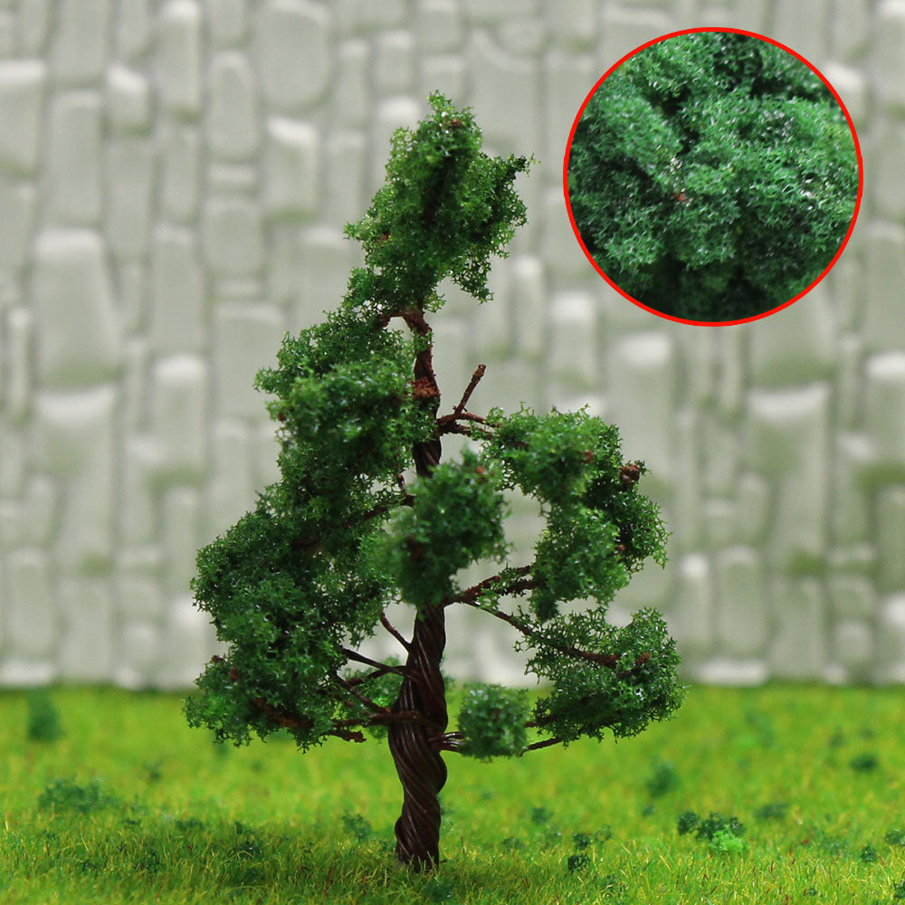 D3210 100pcs N Z Scale 1:200 Model Green Tree with Iron Wire