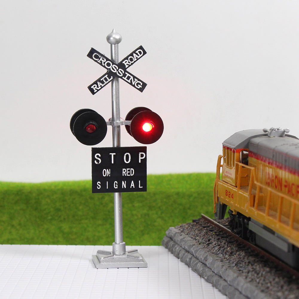 JTD876RP 1 set HO Scale Railroad Crossing Signal + Circuit Board Flasher