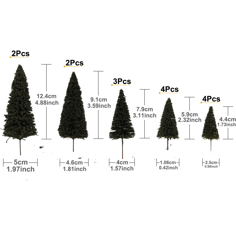 S0404 N/TT/HO/O Scale 1:87 Model Cows and Cedar Pine Trees
