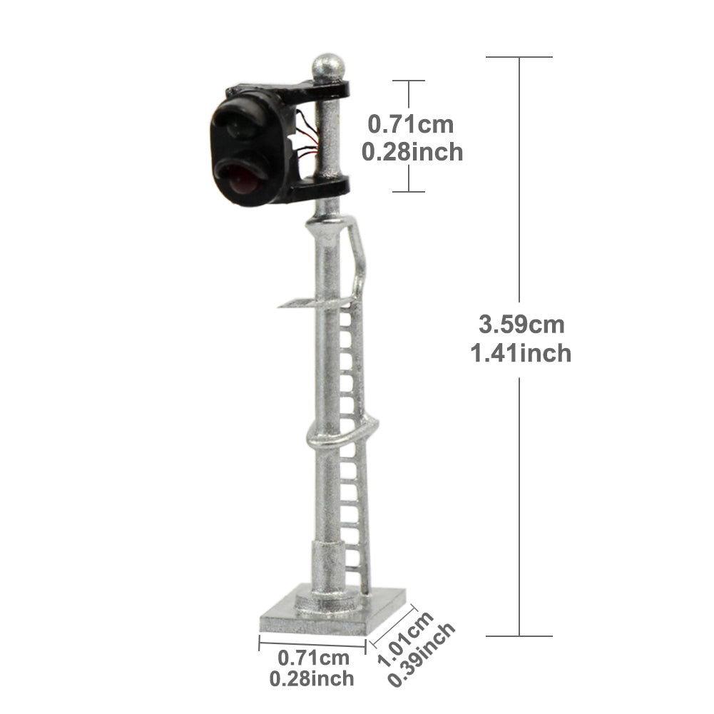 JTD1503GR 3pcs N Scale 1:160 Traffic Signal Block Light LED