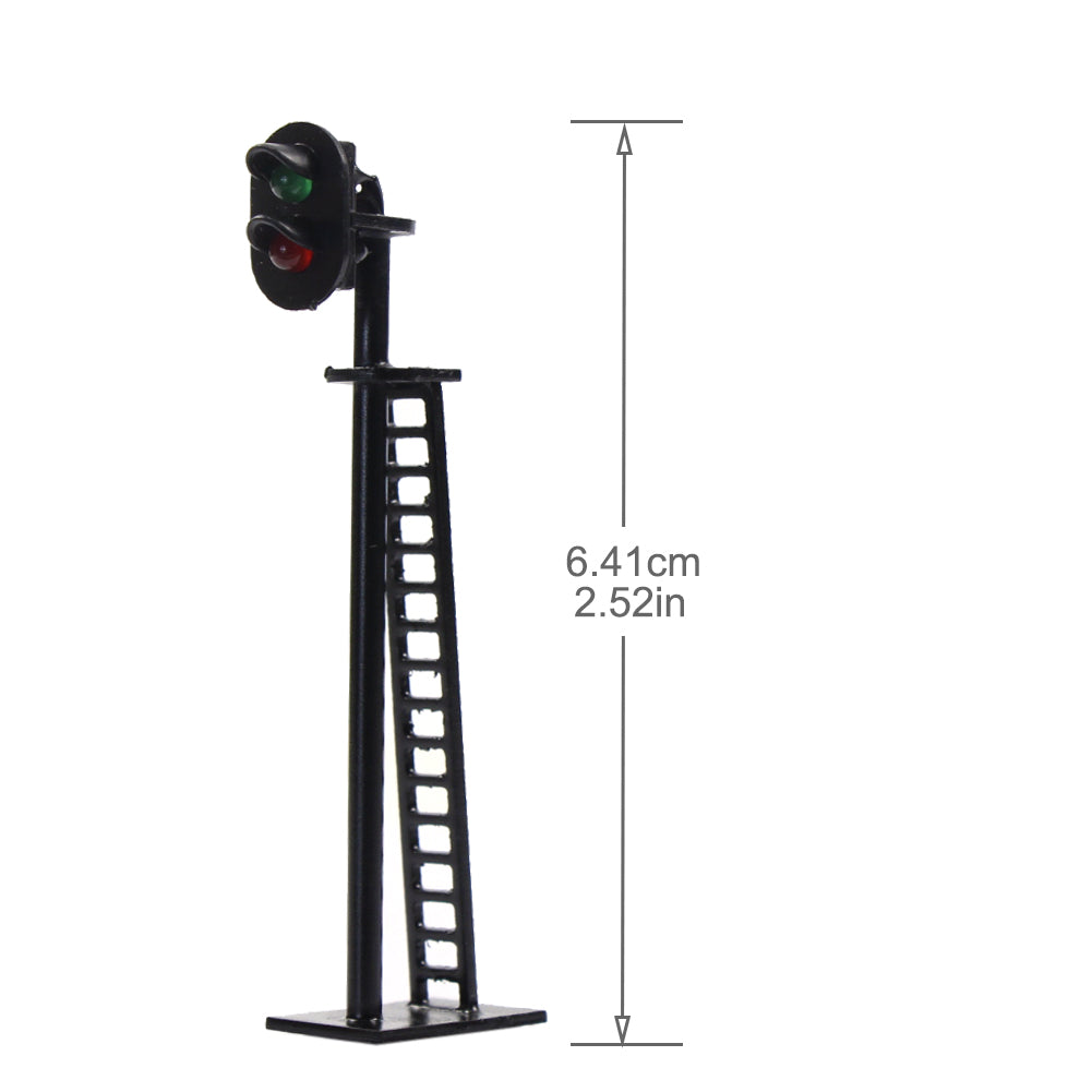 JTD03 5pcs 1:87 HO Scale 2-Light Block Signal Green/Red