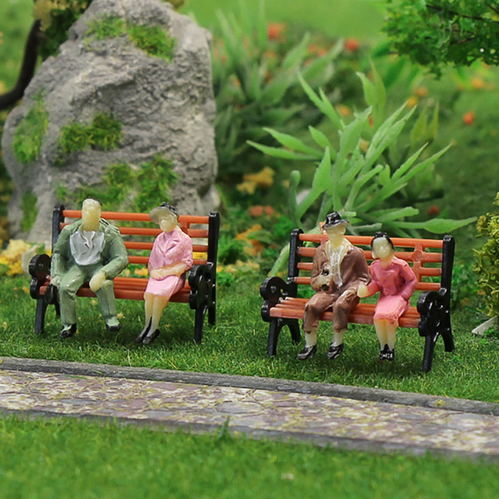 YZ87 20pcs HO/TT Scale 1:87 Park Garden Bench Chair Settee