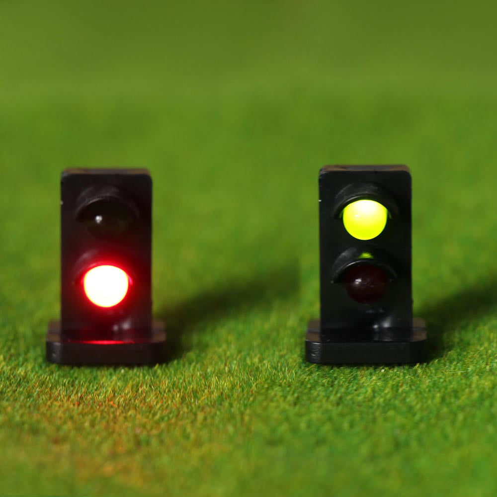 JTD871GR 5pcs HO scale 1:87 Railway Rectangle Dwarf Signals LED
