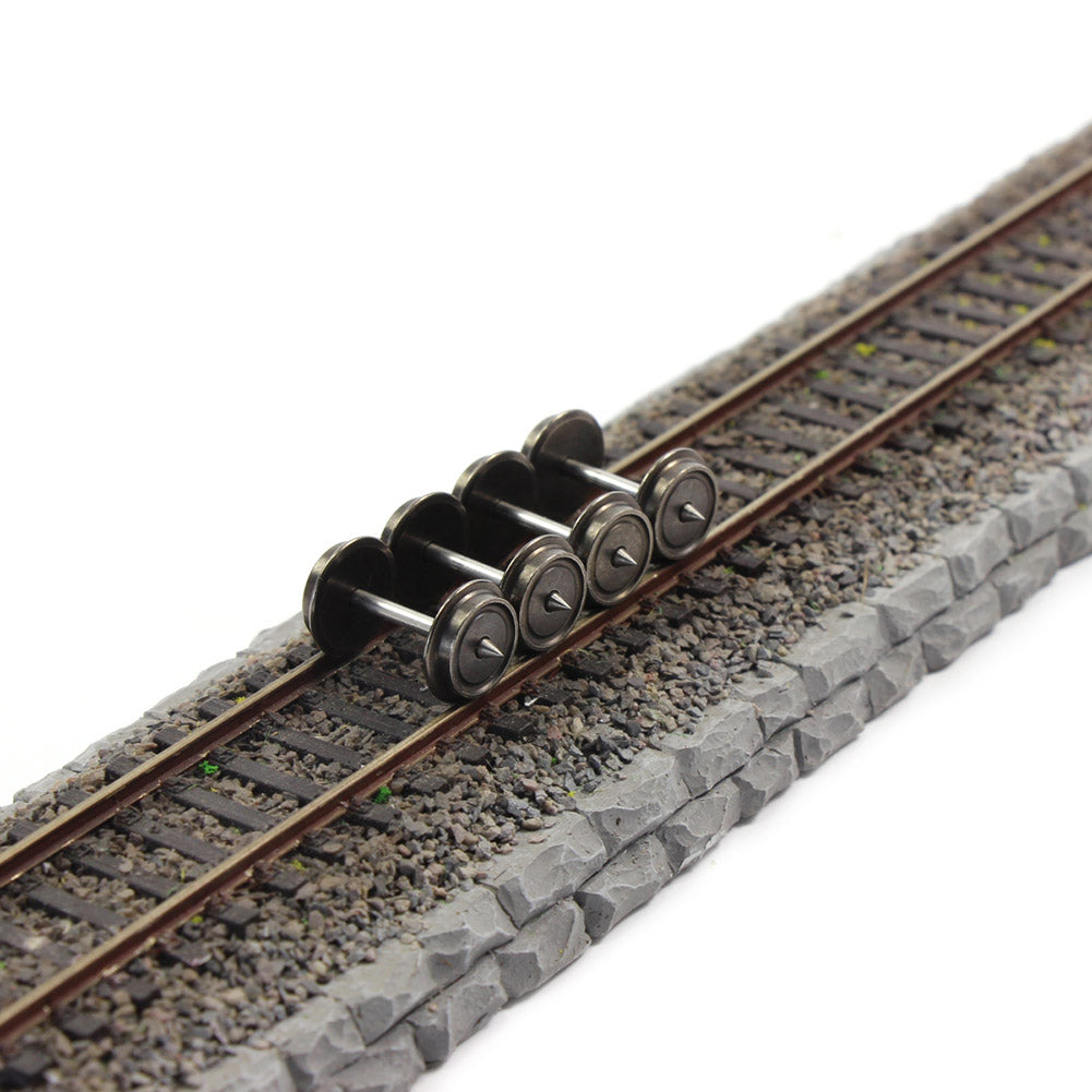 HP0387 12pcs HO Scale 1:87 36'' Metal AC Wheels Conductive