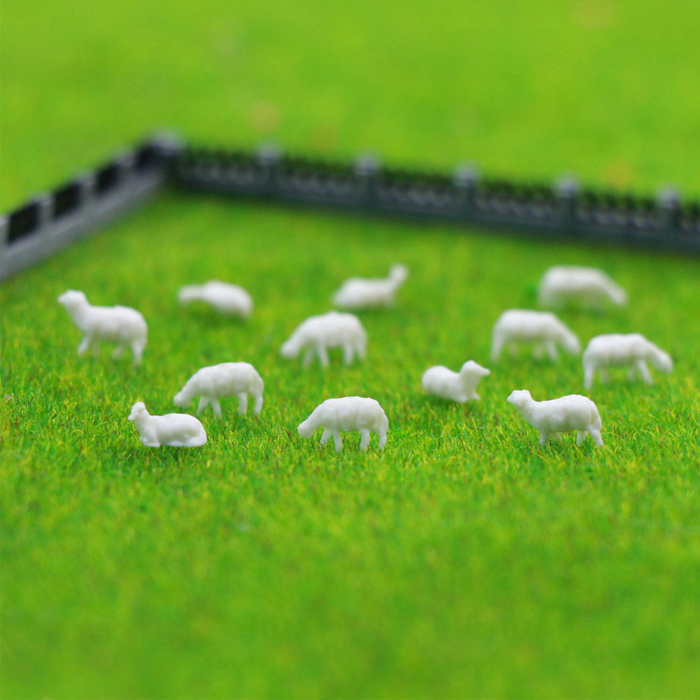 AN15003B 100pcs N Scale 1:150 UnPainted White Sheep Farm Animals