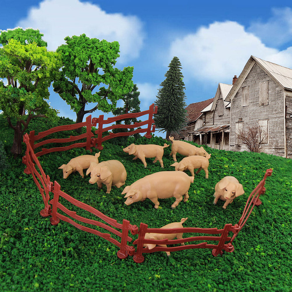 AN2501 15pcs 1:25 G Scale Model Pig Farm Animals