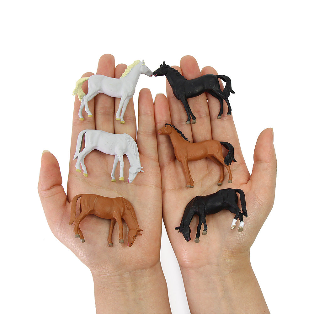 AN4302 12pcs O Scale 1:43 Painted Horses Farm Animals PVC