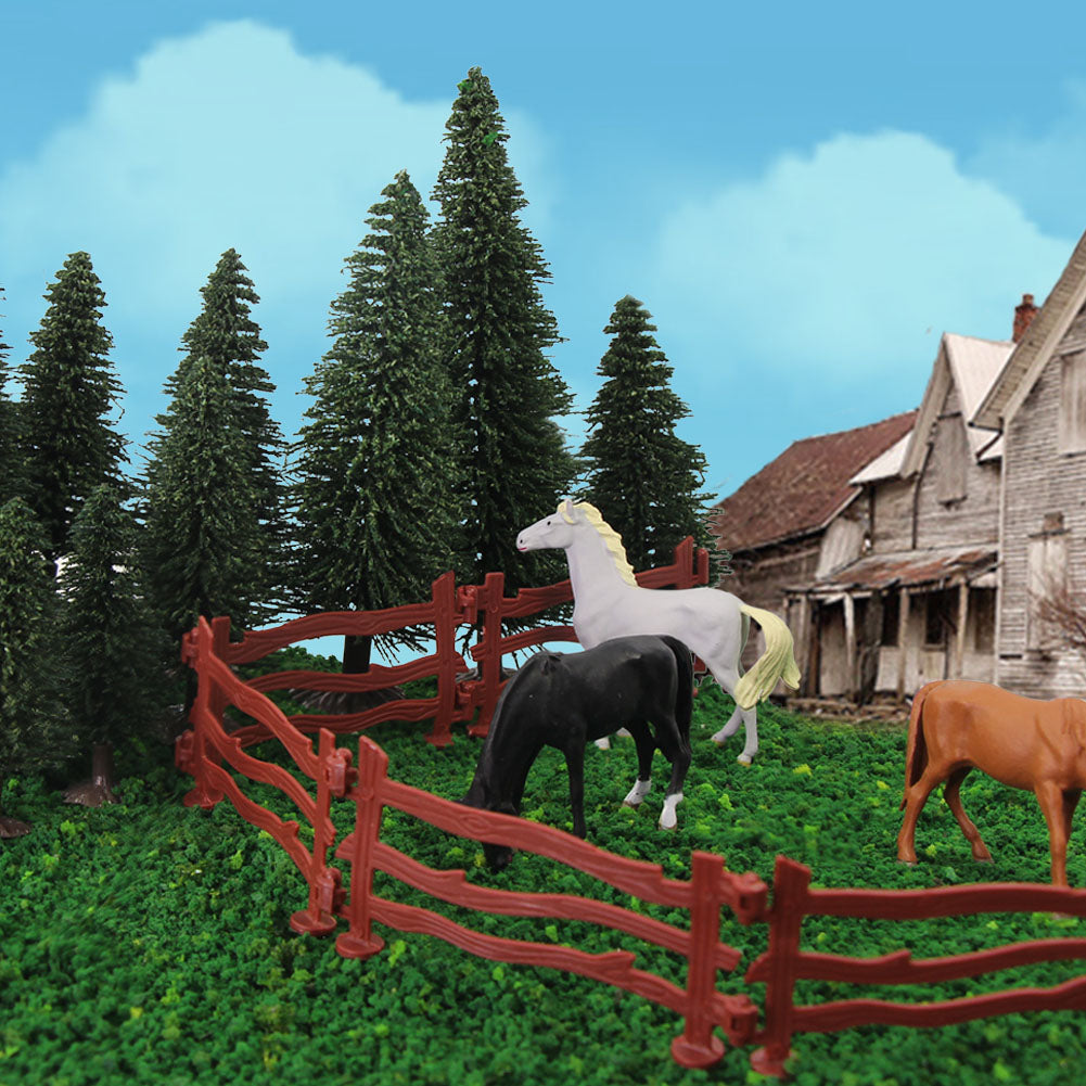 AN4302 12pcs O Scale 1:43 Painted Horses Farm Animals PVC