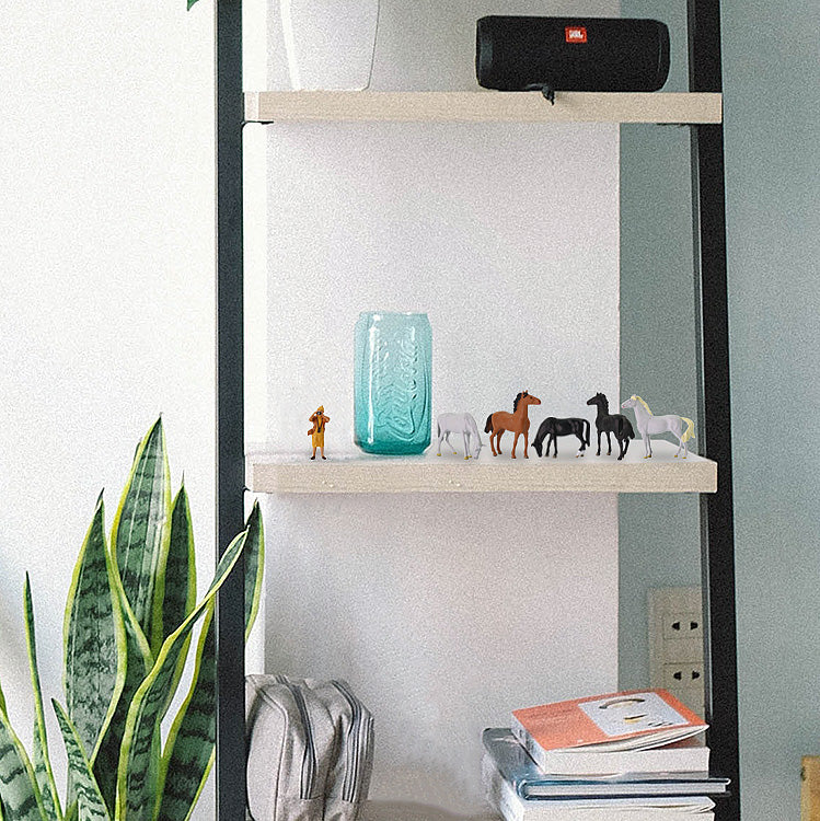 AN4302 12pcs O Scale 1:43 Painted Horses Farm Animals PVC