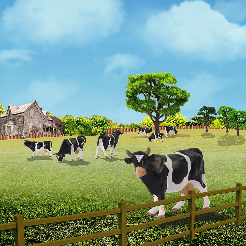 AN4303 15pcs O Scale 1:43 Horses Cows Farm Animals PVC