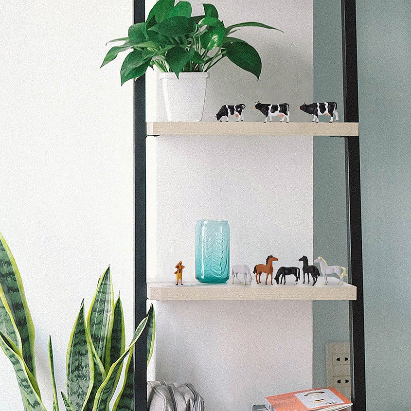 AN4303 15pcs O Scale 1:43 Horses Cows Farm Animals PVC