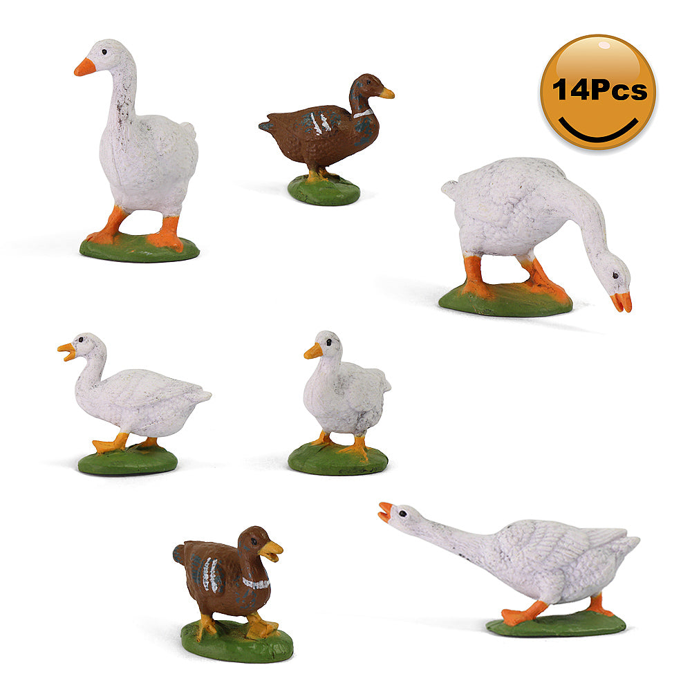 AN4305 14pcs O Scale 1:43 Scale Model Duck Goose Farm Animals