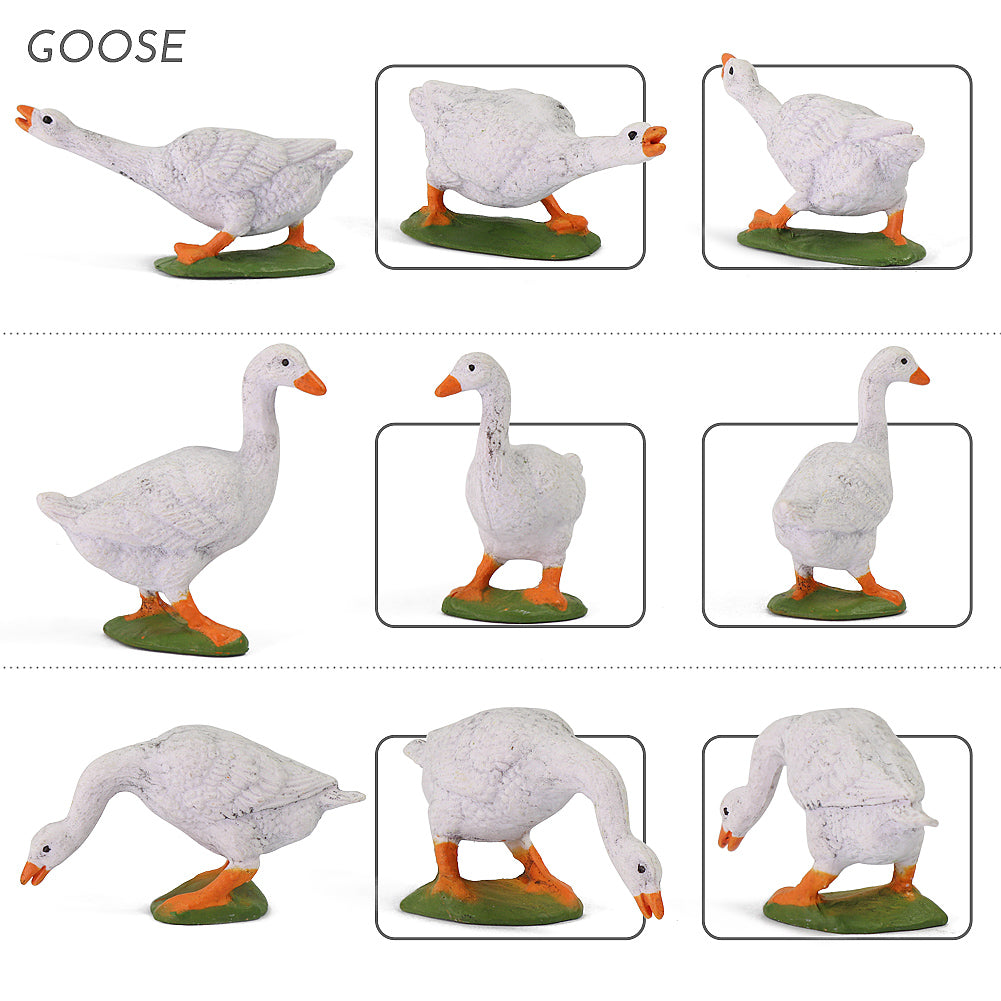 AN4305 14pcs O Scale 1:43 Scale Model Duck Goose Farm Animals