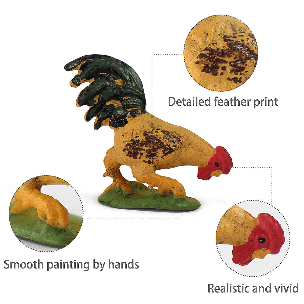 AN4306 16pcs 1:43 O Scale Painted Chick Grouse Hen Farm Animals