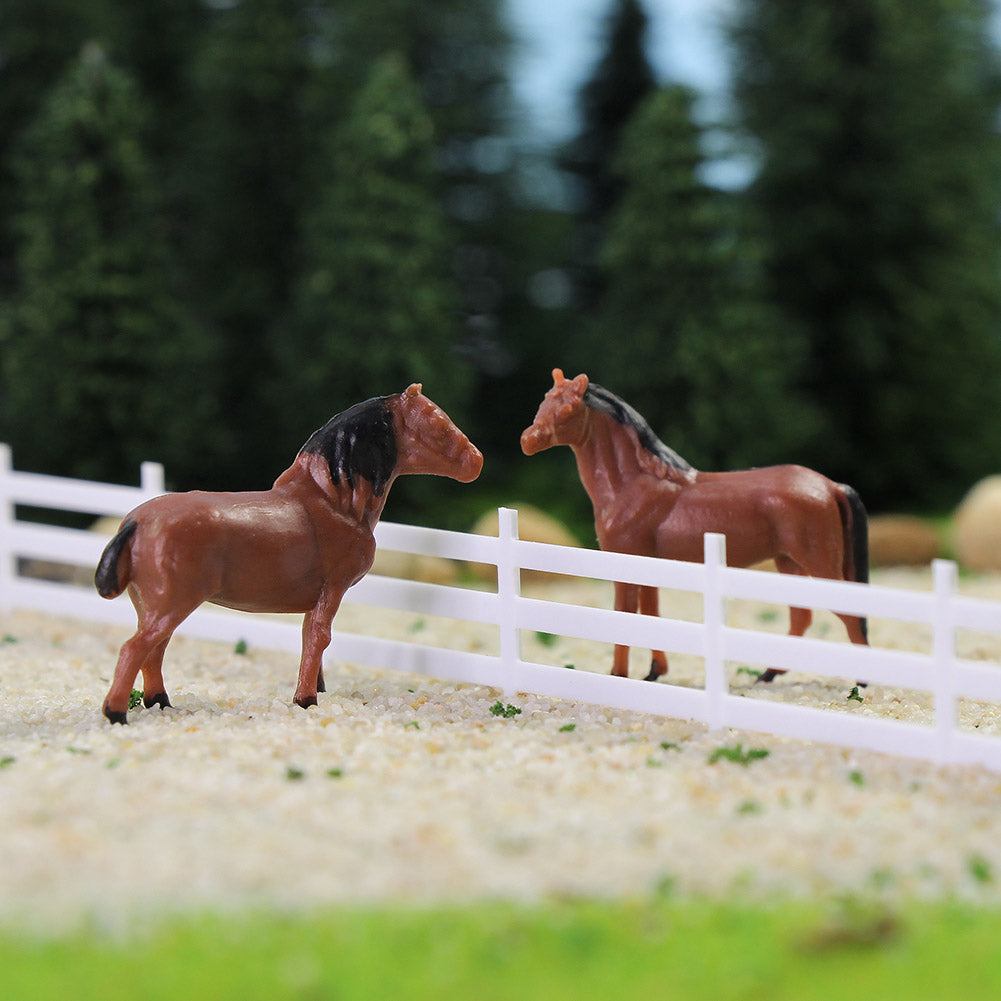 AN8702 30pcs HO Scale 1:87 Well Painted Horses Farm Animals