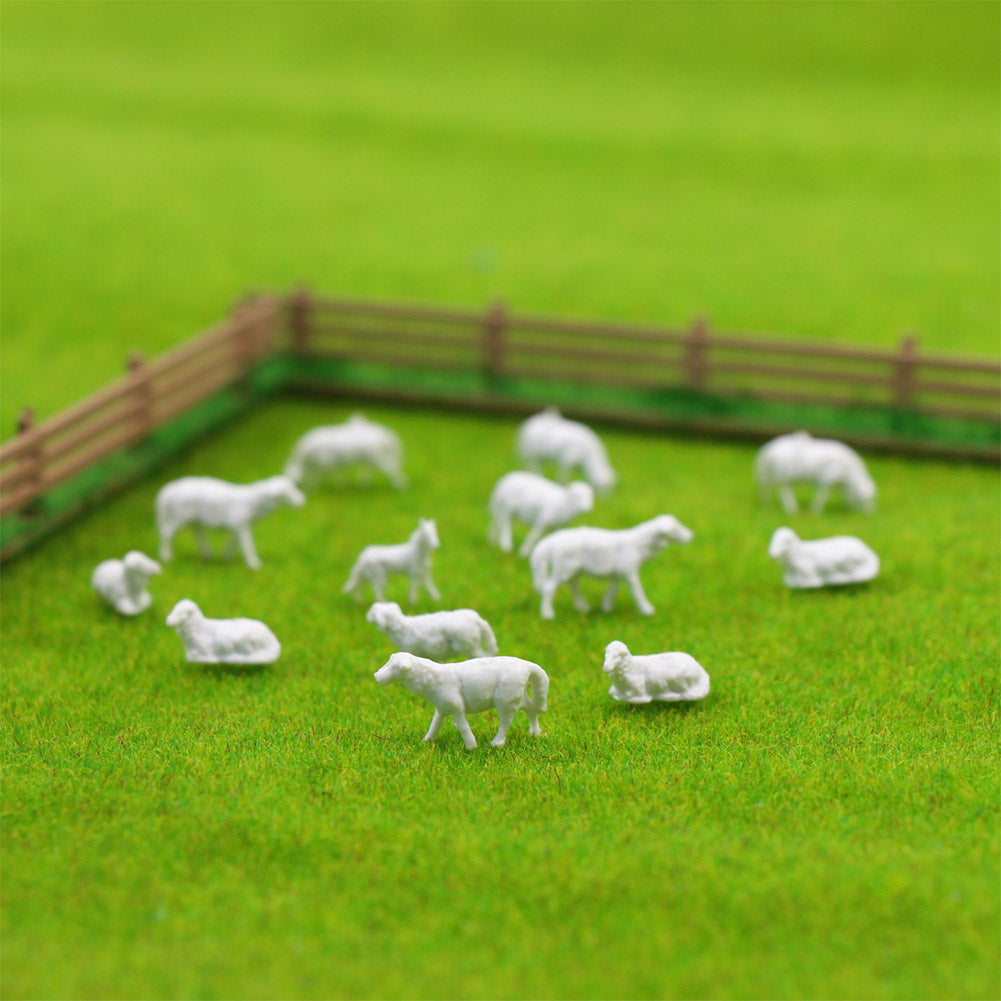 AN8703B 100pcs HO Scale 1:87 UnPainted White Farm Animals Sheep