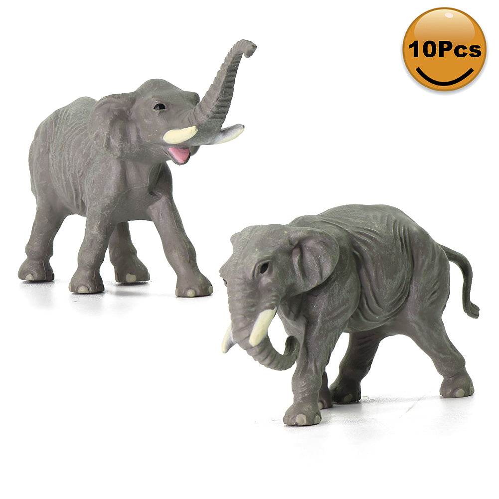 AN8708 10pcs HO Scale 1:87 Painted Elephant Animals
