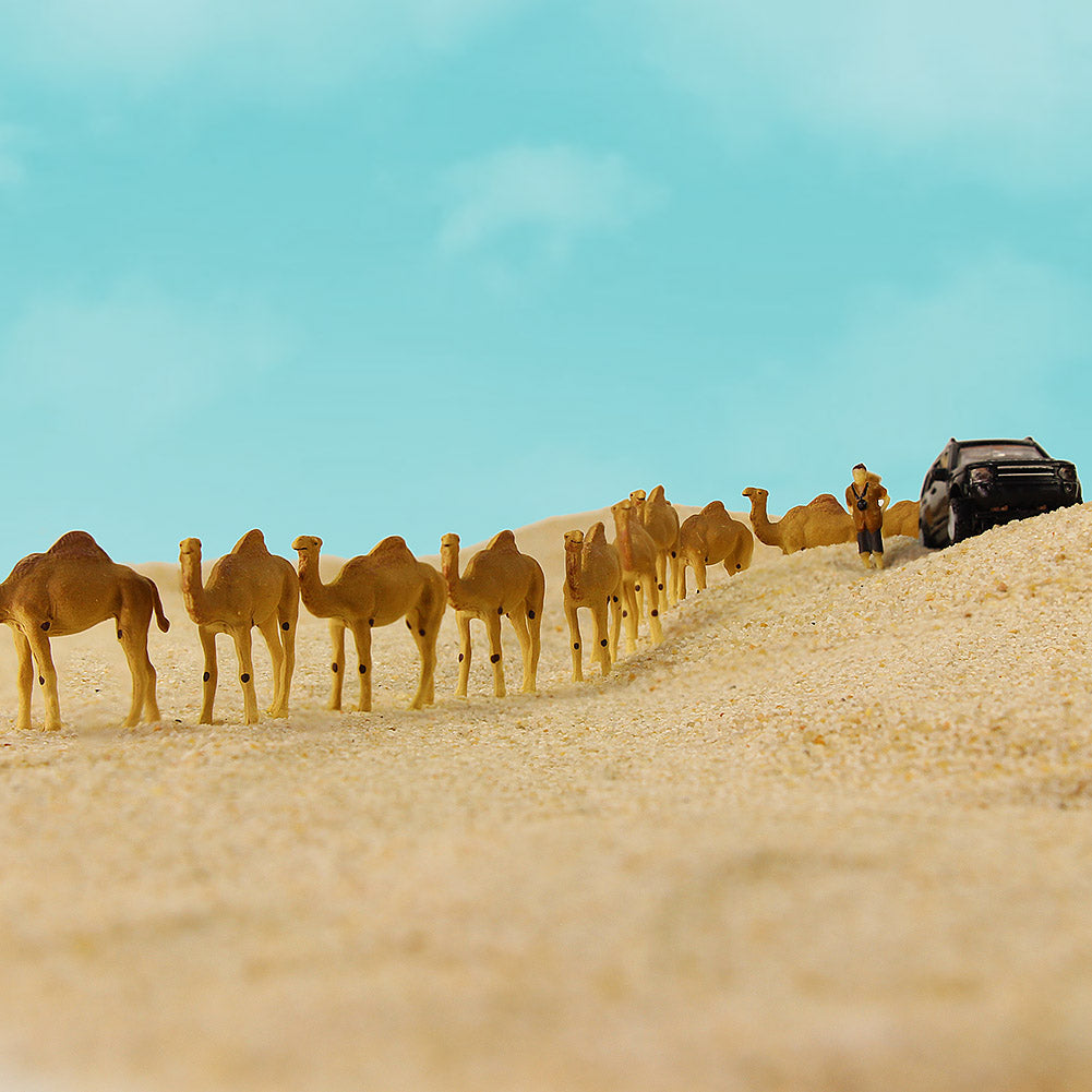 AN8709 12pcs HO Scale 1:87 Painted Single-hump Camel