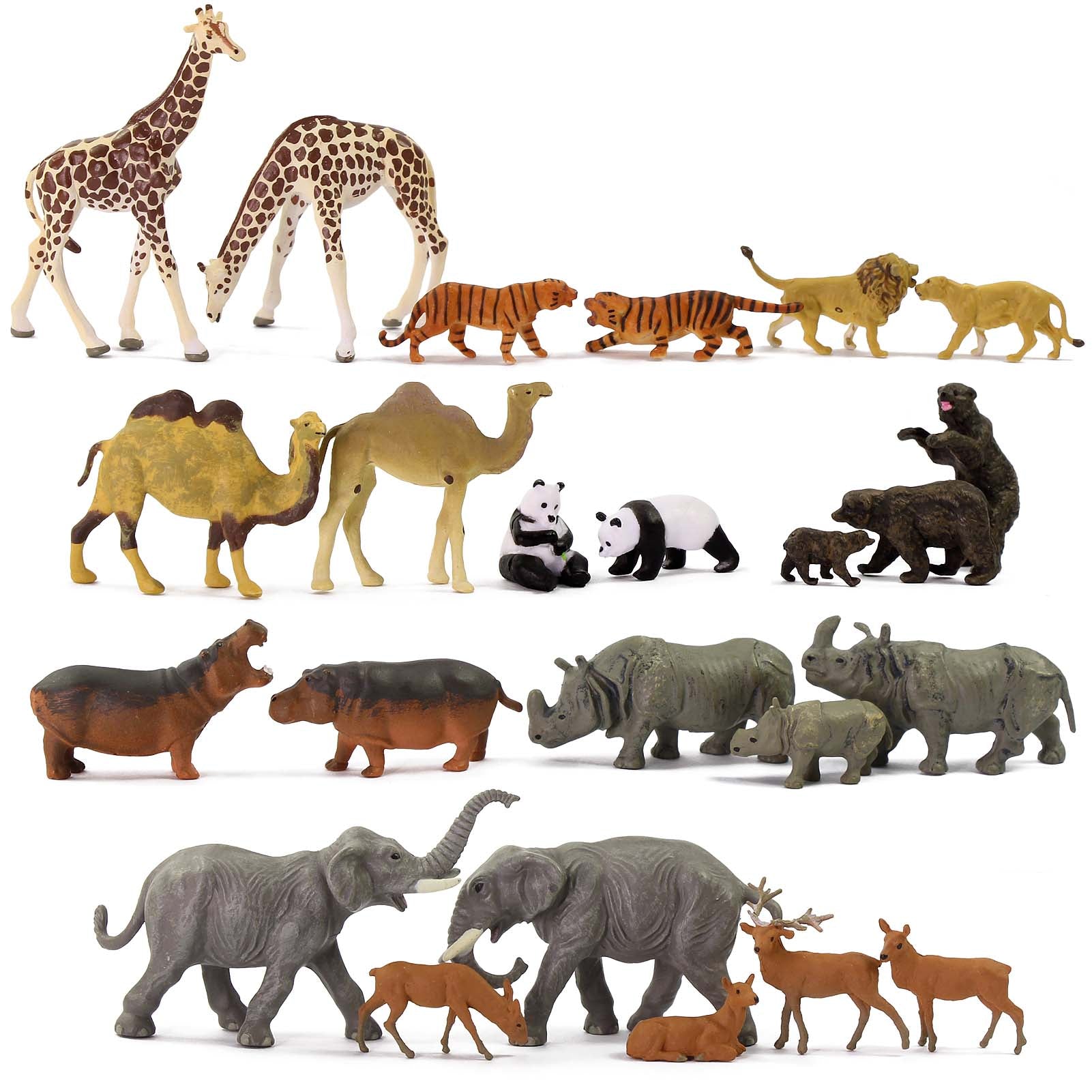 AN8718 24pcs HO Scale 1:87 Model Wild Animals