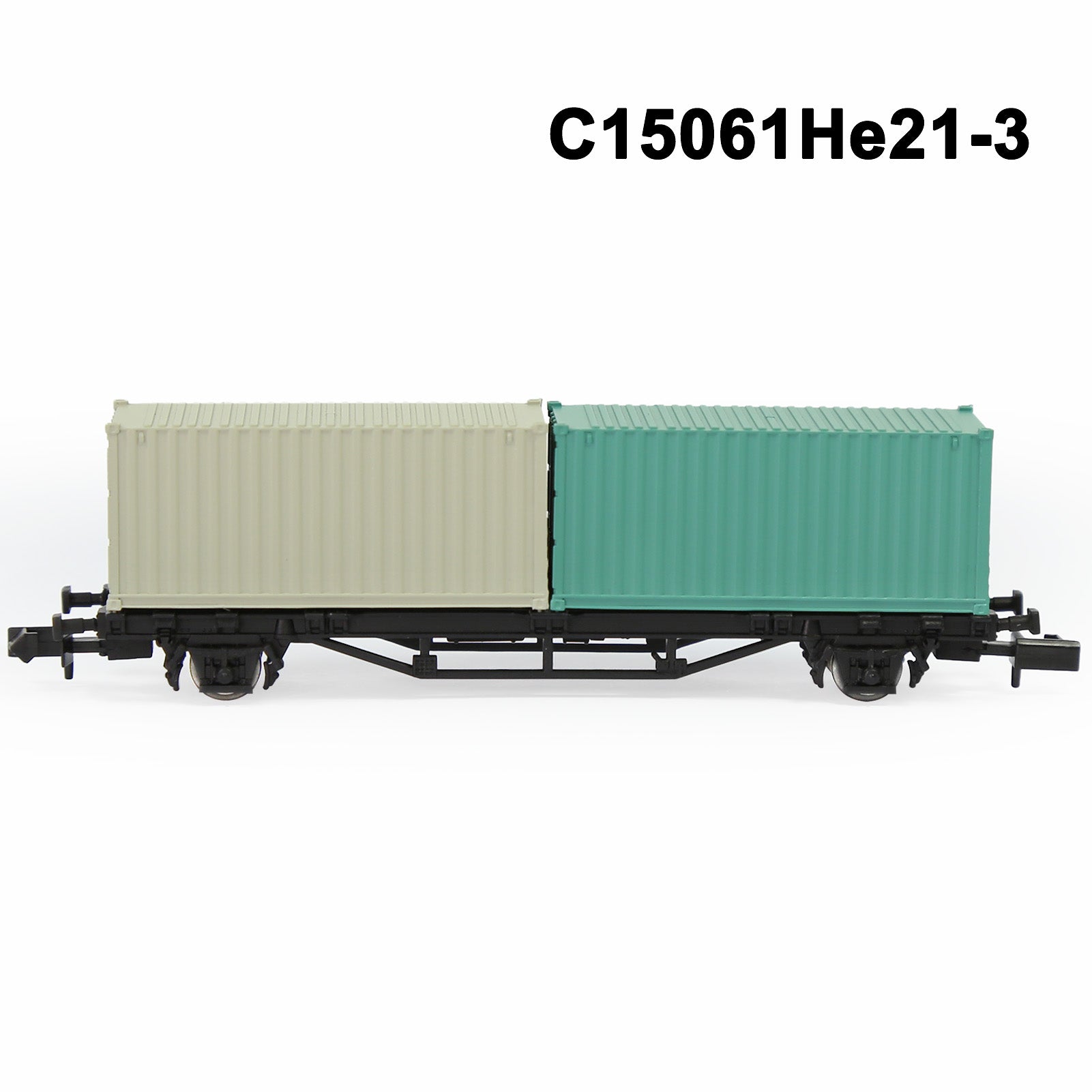 C15061M One Set N Scale 1:150 Flat Car with 20ft 40ft Containers