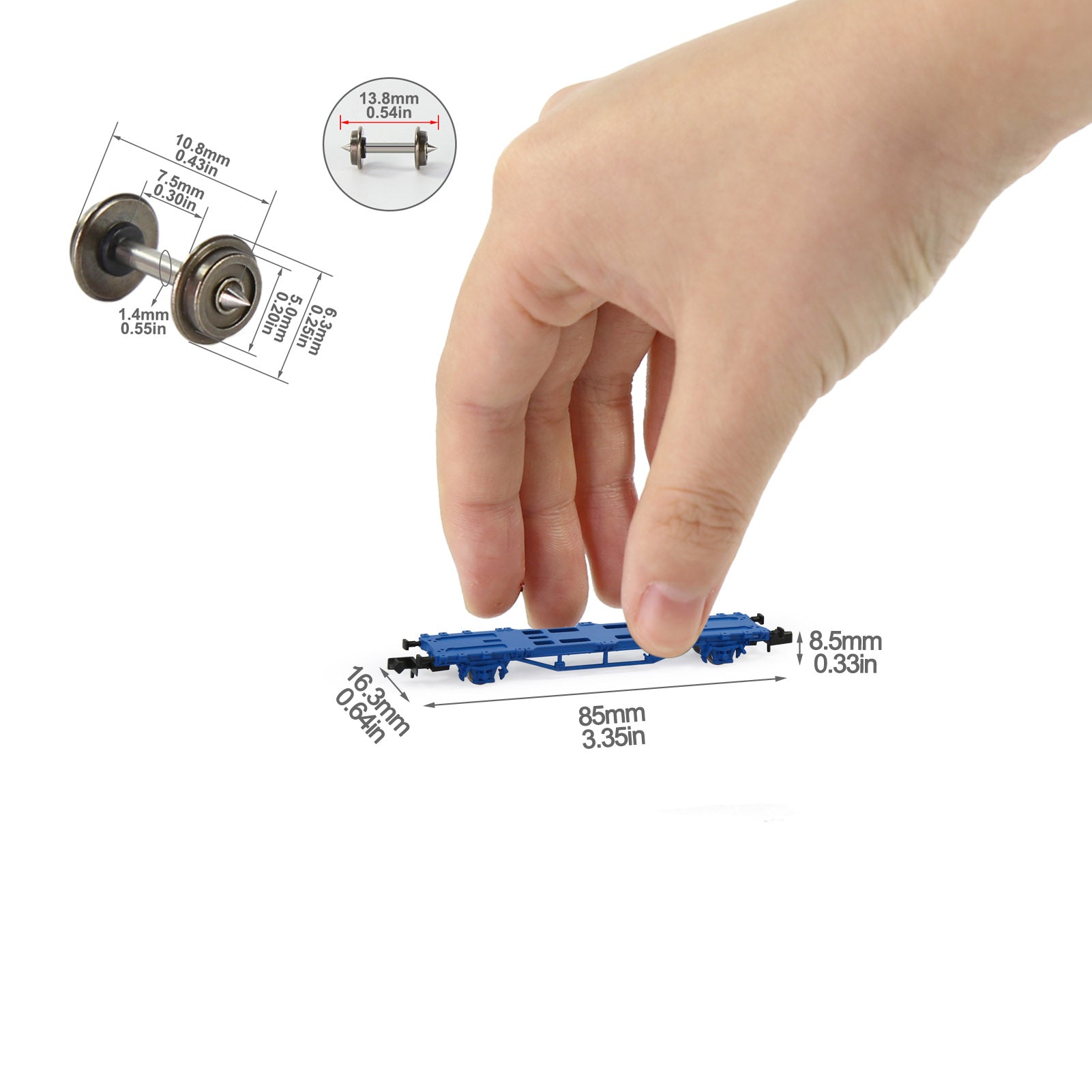 C15061 1pc N Scale 1:150 Model Train Flat Car Wagon Freight Car