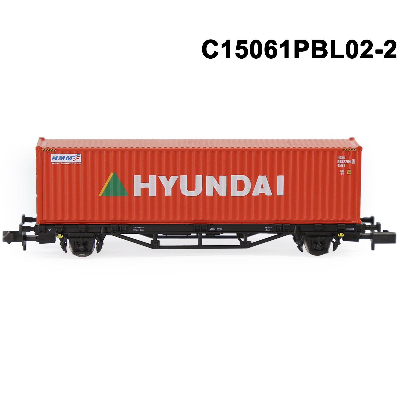 C15061M One Set N Scale 1:150 Flat Car with 20ft 40ft Containers